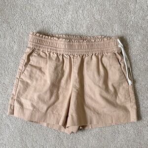 J.Crew linen blend tan shorts pockets XS